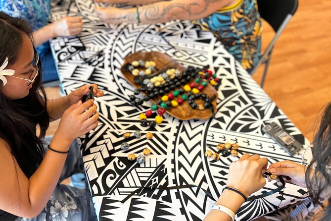 Make a Kukui Nut Bracelet on Maui - The Cultural Setting at the Wonderful World of Aloha Center