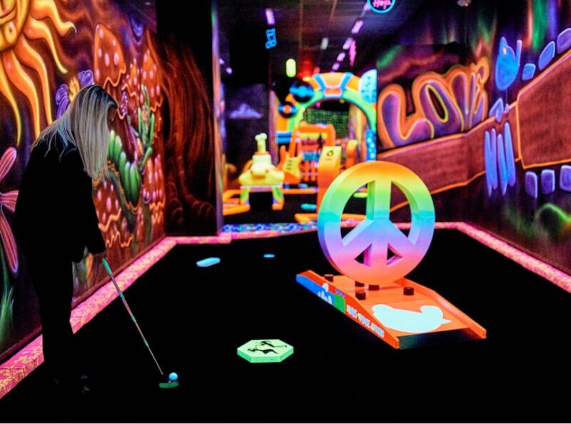 Mall of America: Rock of Ages Blacklight Mini Golf Ticket - Engage in a Music-Themed Mini Golf Adventure at Mall of America