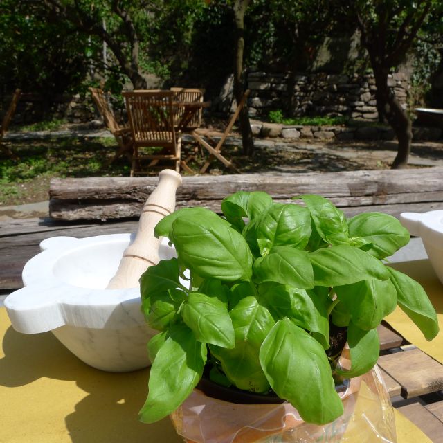 Manarola: Pesto Making Class with Tasting and Wine - Making Pesto the Traditional Way