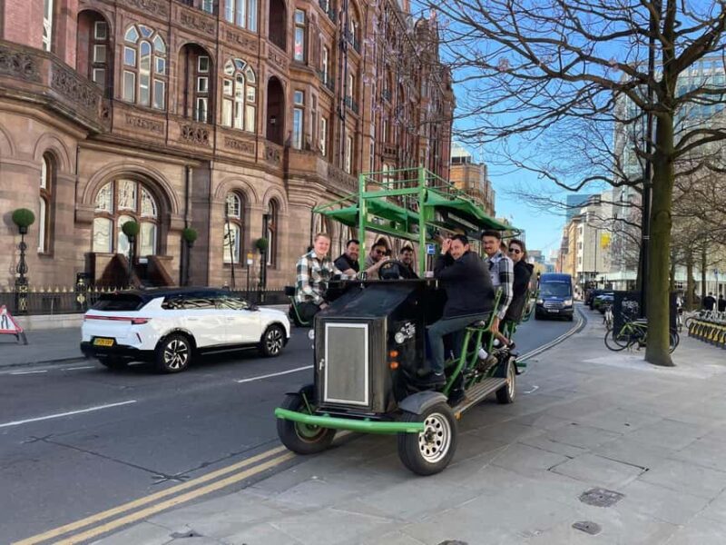 Manchester: Beer Bike Tour with Drinks and Music - Manchester Beer Bike: A Fun and Flexible Celebration Ride