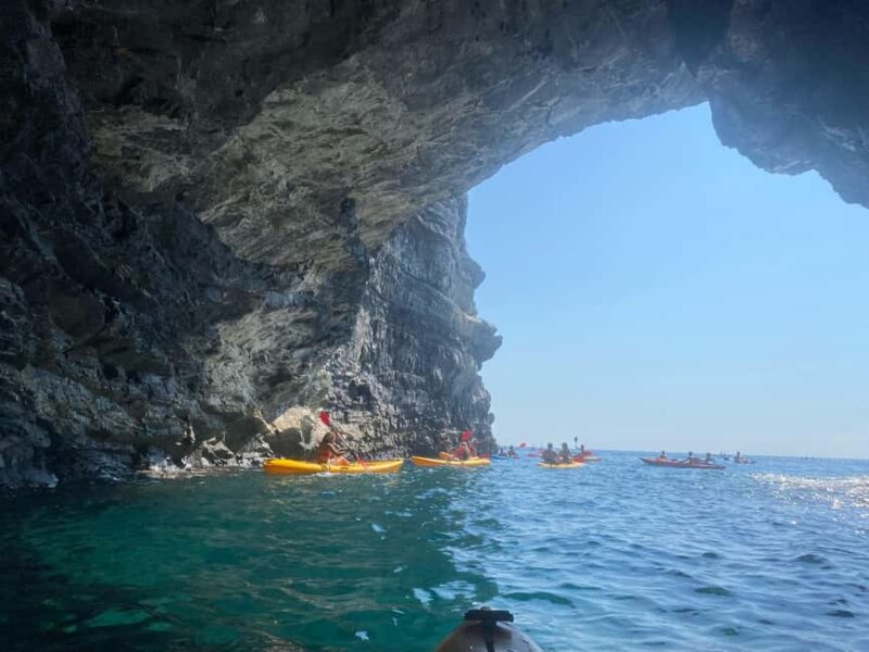 Marine Park of Bergeggi Island: Guided Kayak tour at sunset - All-Inclusive Beach Amenities and Comfortable Facilities