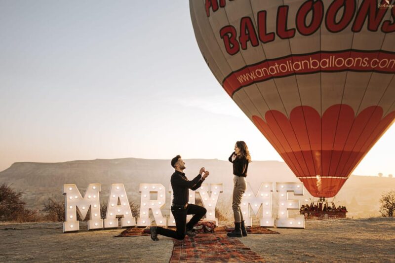Marriage Proposal Surprise & Engagement in Cappadocia - Custom Decorations and Romantic Settings