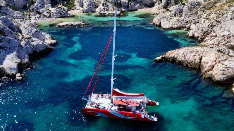 Marseille : Calanques Catamaran Cruise with Lunch & Wine - The Experience of Snorkeling and Swimming