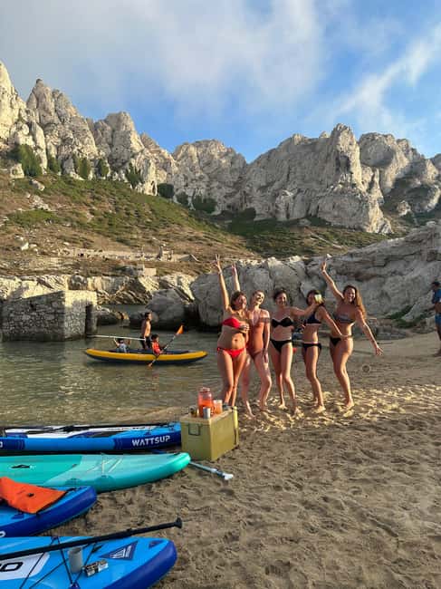 Marseille: stand-up paddle tour - discover the calanques - Optional Aperitif and Food on the Water