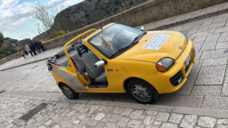 Matera: Relaxing tour of the Sassi with a Fiat 600 Cabriolet - Starting Point at the Guided Tours Center in Matera