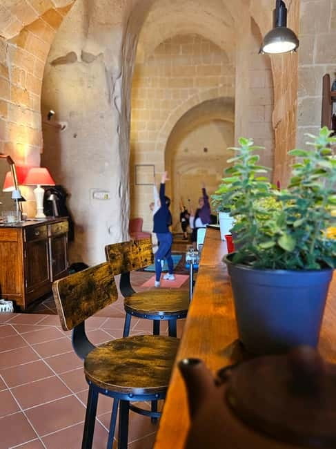 Matera: Yoga session in a Sassi cave with Breakfast - The Creative Breakfast with Local Flavors and Panoramic Views