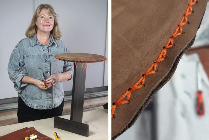 Matosinhos, Porto: Leather Side-Table Workshop - 11 Dec 2024 - Create Your Own Leather-Topped Side Table in Porto