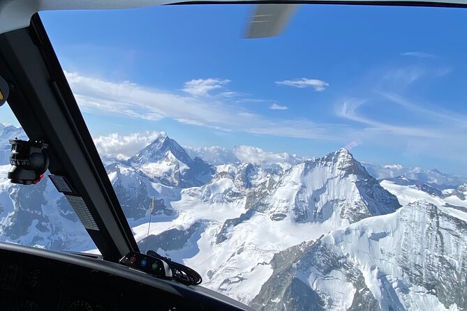 Matterhorn helicopter tour - longest scenic flight from Bern over the Swiss Alps - The Breithorn and Its Eternal Ice