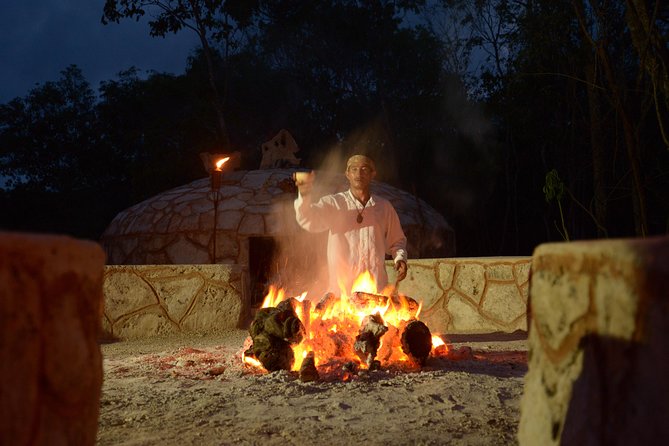 Maya Temazcal Night Ceremony from Cancun with Cenote Swim and Dinner - Key Points