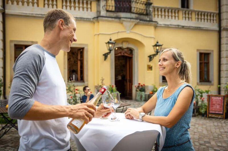 Meißen: Wine hike in the Proschwitzer vineyards including a 3-part wine tasting - Enjoying a Stop for Scenic Views and Local Delights