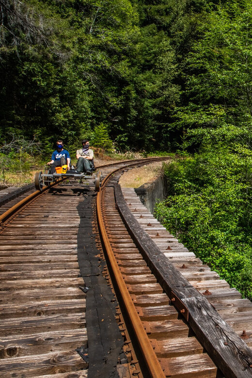 Mendocino County: Railbiking Tour Along the Noyo River - Crossing Historic Trestle Bridges