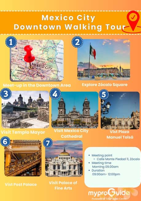 Mexico City: Downtown Walking Tour (CH, JP, ENG or SPA/ESP) - Key Points
