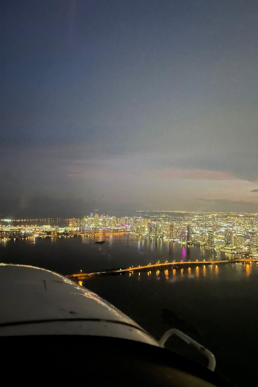 Miami Beach: Night Lights Private Air Tour - Free Champagne - The Pilot and Onboard Experience