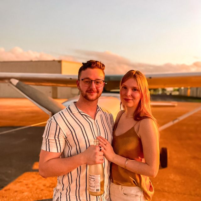 Miami Beach: Private Romantic Sunset Flight with Champagne - Sipping Non-Alcoholic Champagne in the Skies