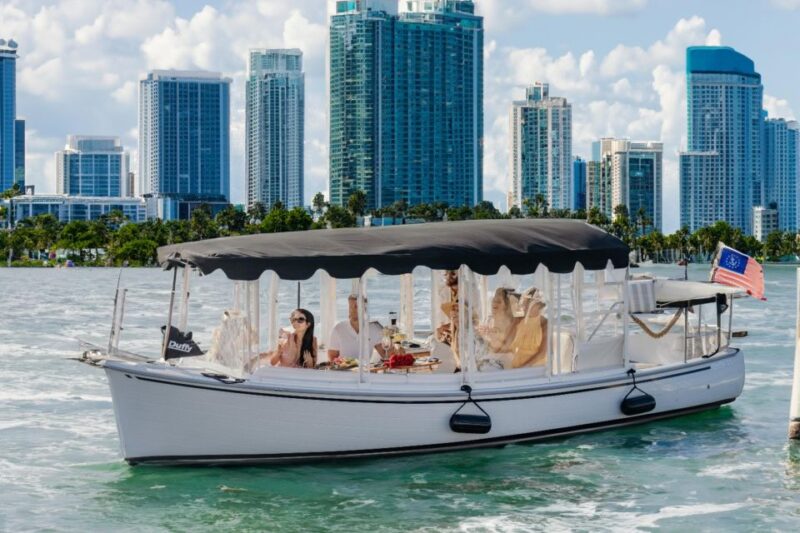 Miami: Luxury E-Boat Cruise with Wine and Charcuterie Board - Discover the Peaceful Ride on a Sustainable Duffy Boat