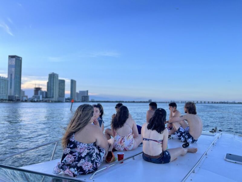 Miami: Private 52ft Luxury Yacht Rental with Captain - Anchoring at Sandbars and Small Islands for Scenic Views