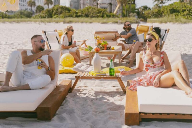 Miami: Private Beach Lounge and Picnic Set Up - Key Points