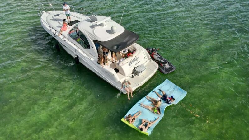 Miami: Private Yacht Charter - Sunbathing and Water Activities on the Yacht