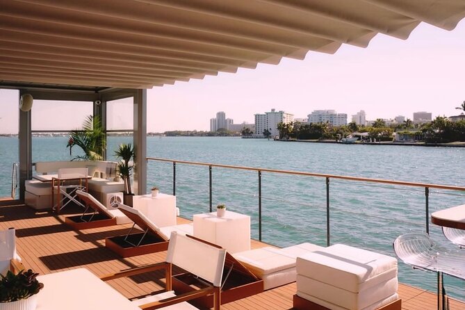 Miami Water Villa Private Luxury Yacht for rent Up to 35 Guests - Exclusive Yacht Design and Comfort Features