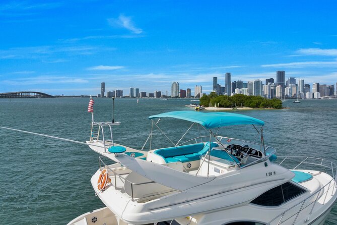 Miami Yacht Charter 50' | 2 Jet Ski Rides | Private Boat Rental - Scenic Routes Along Downtown, Brickell, and Marine Life Spots