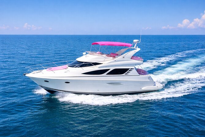 Miami Yacht Rental 50 ft | 2 Jet Ski | Private Boat | Pink Yacht - Dive into Miami’s Exclusive Private Yacht Tour with Jet Ski Fun