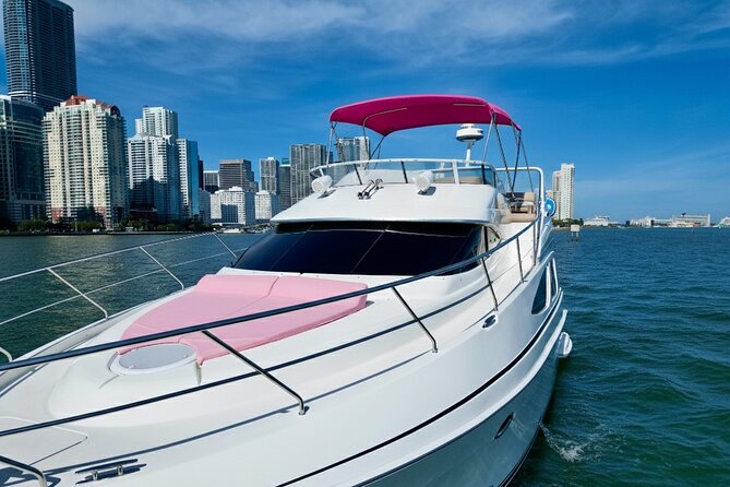 Miami Yacht Rental 50 ft | 2 Jet Ski | Private Boat | Pink Yacht - Customizable Atmosphere and Entertainment