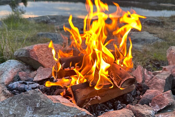 Midnight Sun and Campfire - National Park evening hike Stockholm - Introduction to Stockholm’s Midnight Sun Experience