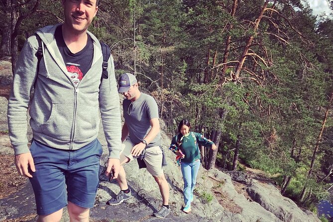 Midnight Sun and Campfire - National Park evening hike Stockholm - Sitting by the Forest Lake and Connecting with Nature