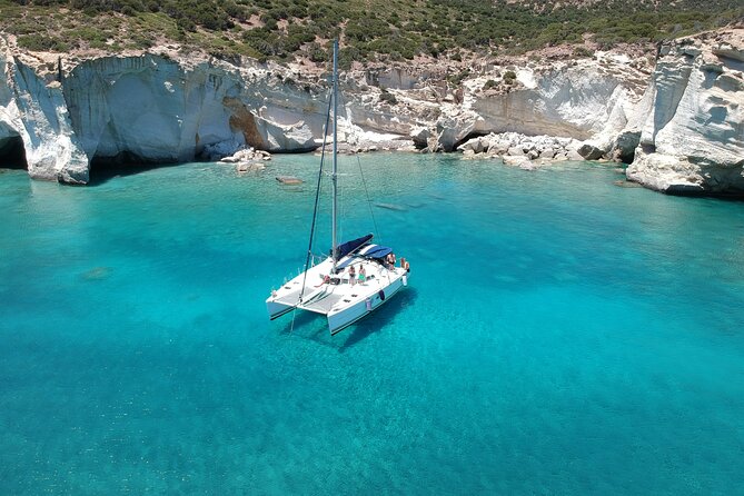 Milos caves snorkelling Catamaran Cruise in a small group - Exploring the Bay of Adamas and the Iron Manganese Mine
