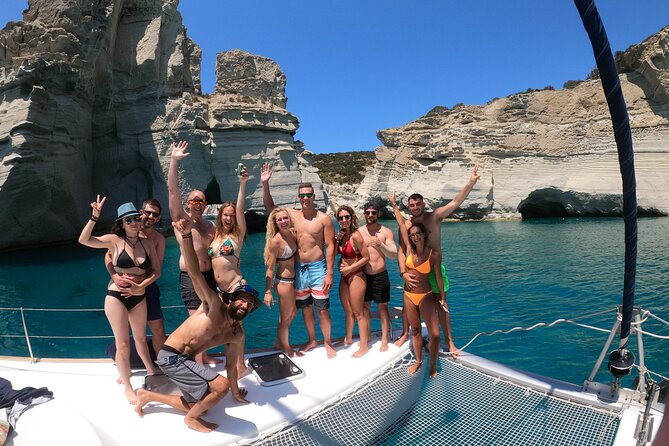 Milos caves snorkelling Catamaran Cruise in a small group - Final Swim at Agios Dimitrios Bay