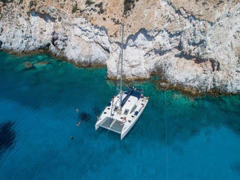 Milos: Full-Day Catamaran Cruise to Poliegos and Kleftiko - Visiting Gerakas Beach and Hot Springs