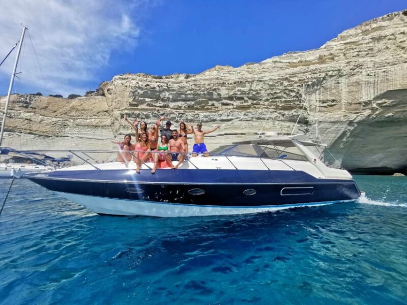 Milos: Private Motor yacht cruise to Kleftiko - Sykia - Exploring Kleftiko and Its Surroundings