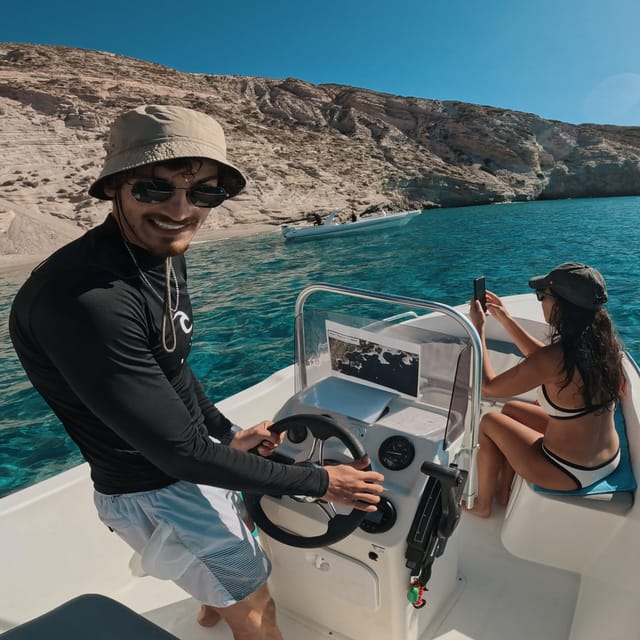 Milos: Self-Drive Boat Rental with Optional Skipper - The Flexibility of Full-Day or Half-Day Rentals