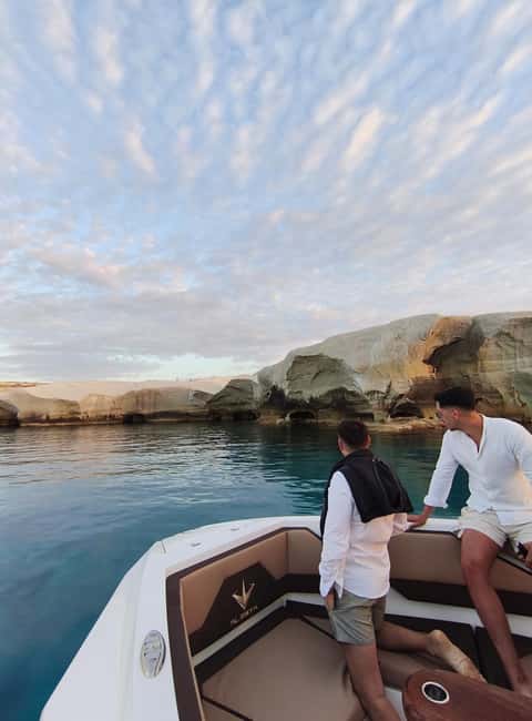 Milos: Small Group Yacht TourKleftiko Sarakiniko Poliegos - Polyaigos: A Larger Neighbor with Diverse Marine Life