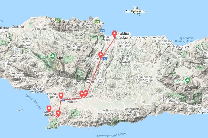 Minoan Luxuries: Ancient Palaces, Messara Wine Routes & Matala - Tasting Fresh Seafood in Matala Village