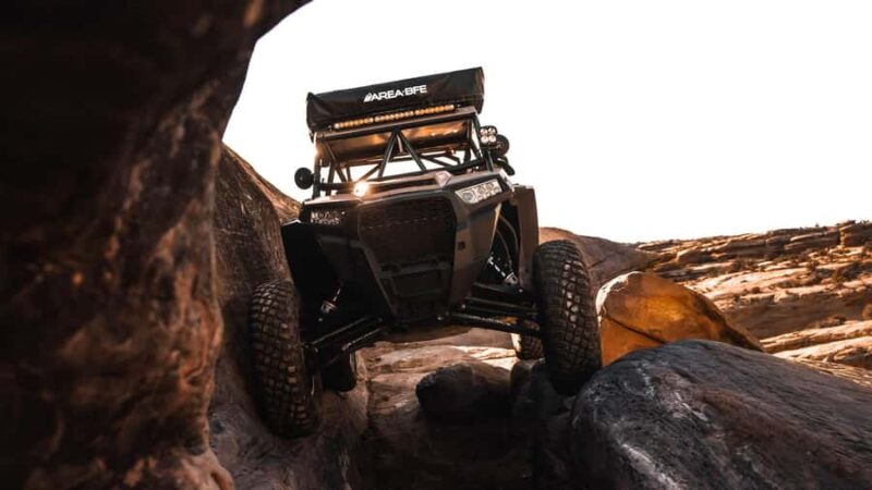 Moab 4 Seat Custom 4x4 Off Road UTV Rental - Meeting at the AreaBFE Tours Storefront in Moab