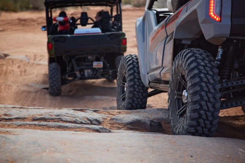 Moab: Self-Driven Guided Sunset UTV Tour to Fins N Things - Key Points