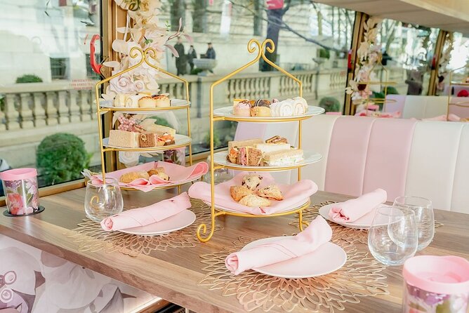 Mobile Tea Room Experience in New York - Explore New York City on a Stylish Pink Tea Bus for $79