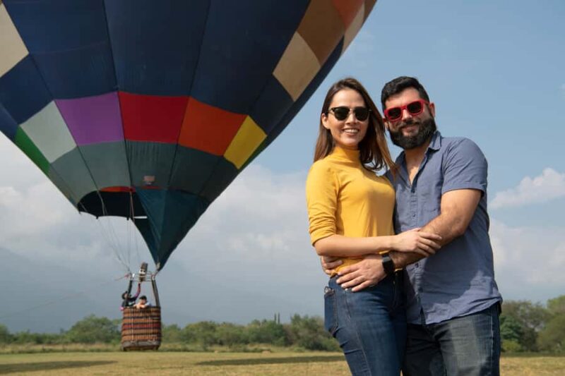 Montemorelos,NL. Private Hot-Air Balloon Flight - The Landing Celebration with Sparkling Wine