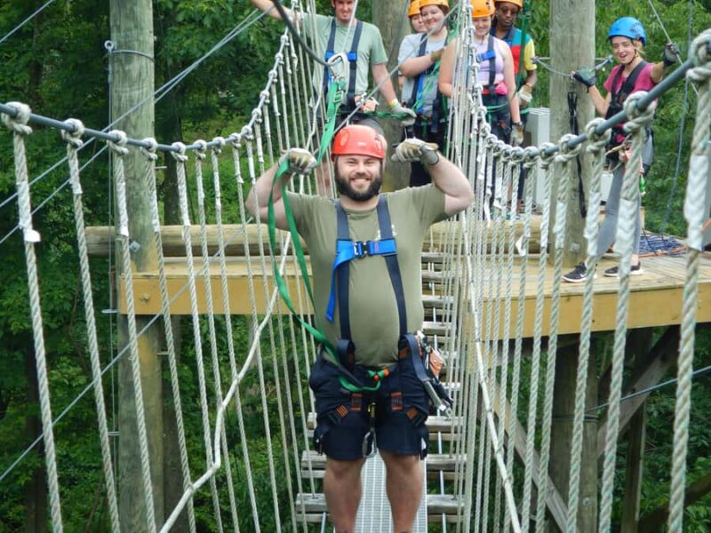 Moundsville: Wild Zipline Tour (4 Ziplines & Skybridge) - Climbing the Grand Tower for the First Zipline