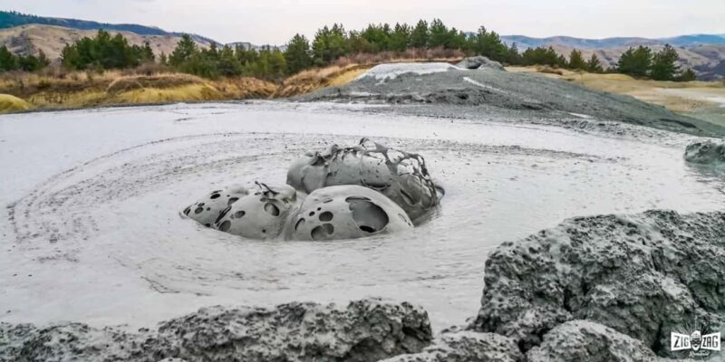 Mud Volcanoes & Trovants, Bison Sanctuary, Waterfall, Lakes. - Key Points