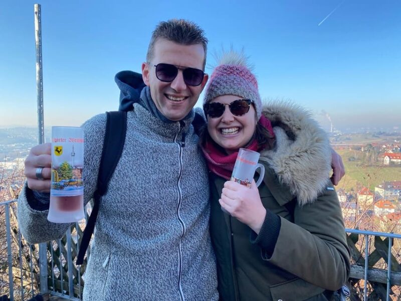 Mulled winetour before christmas in Stuttgart - Enjoying a Hot Sausage Final Stop