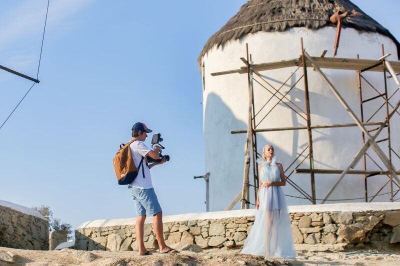 Mykonos: 1 hour private photo session in Mykonos Town - Starting Point at Wind Mills of Mykonos and the Meeting Details