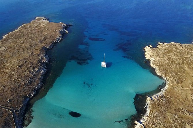 Mykonos Catamaran Full Day Private Cruise, 8-flavor Meal & Drinks - A Highlighted Sunset Option