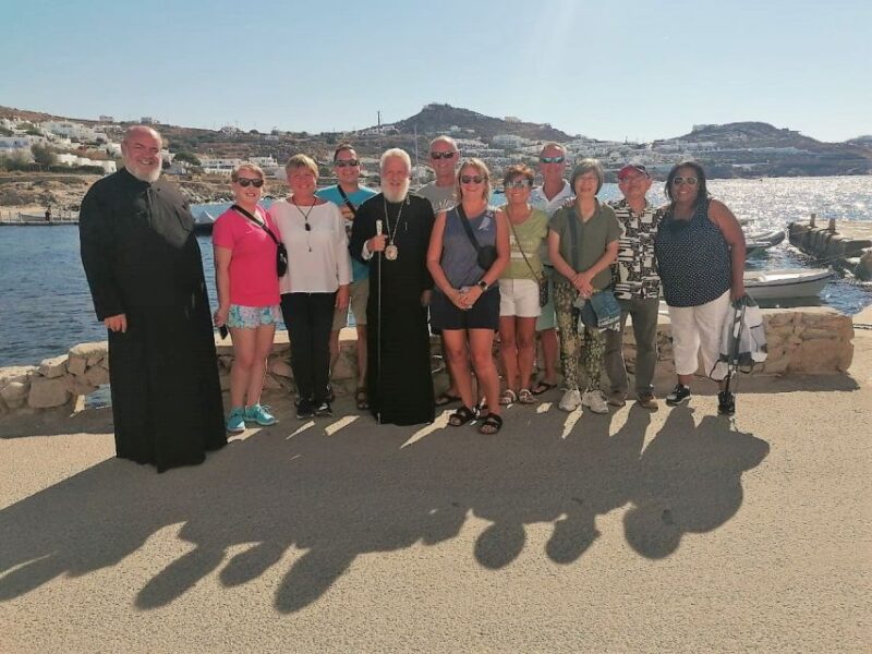 Mykonos: Highlights Tour with Panagia Tourliani Monastery - Agrari Beach Relaxation and Scenic Overlooks
