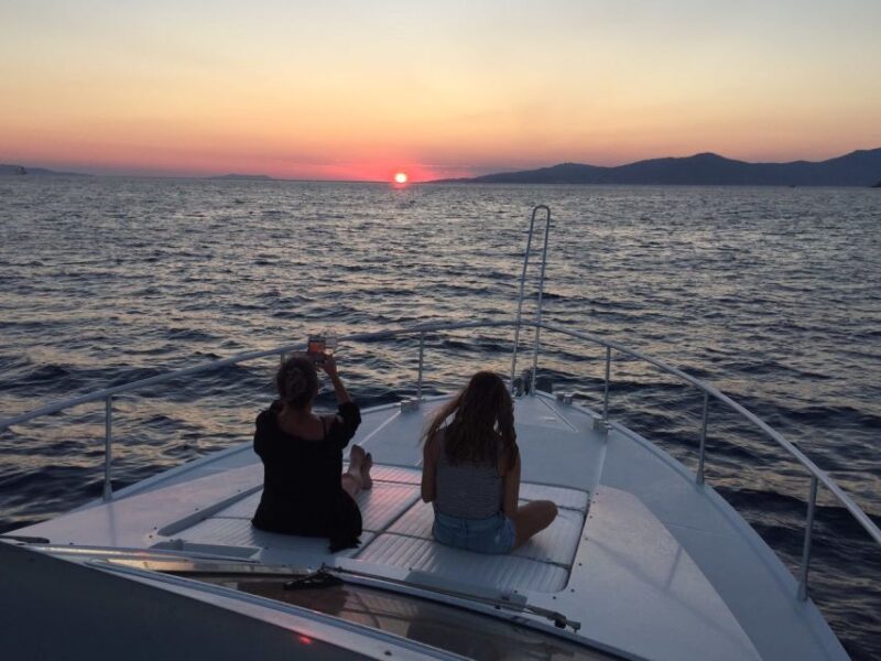 Mykonos: Private Aegean Sunset Cruise with Mykonian Platters - Experience a Private Sunset Sailing Tour with Mykonian Platters and Stunning Views