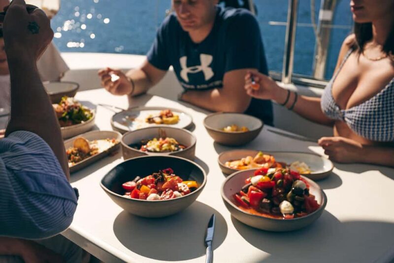 Nafplio: Full-Day Catamaran Cruise with Lunch & Drinks - Lunch with Local Wines on the Catamaran