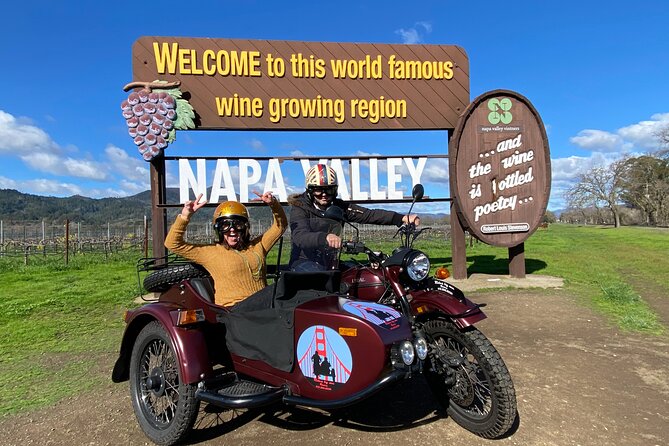 Napa Valley Classic Sidecar Wine tours - Ride in Style in a Vintage Sidecar Across Scenic Napa and Sonoma