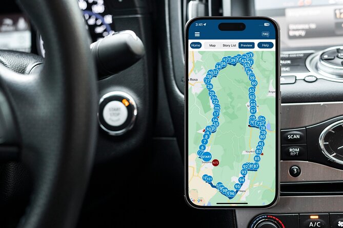 Napa Valley Self-Guided Audio Driving Tour - Key Points