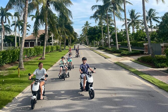 Naples Florida Electric Moped Tour - Family Fun - Easy to Ride - Touring the Spectacular Real Estate of Port Royal